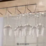 Porte-Verres Suspendu 4 Rangées – Installation Murale ou Plafond