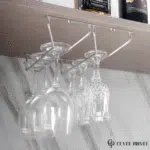 Porte-Verres Suspendu Double Rangée – Installation Murale ou Plafond