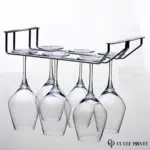 Porte-Verres Suspendu Double Rangée – Installation Murale ou Plafond