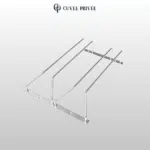 Porte-Verres Suspendu Double Rangée – Installation Murale ou Plafond – Image 2