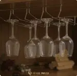 Porte-Verres Suspendu 4 Rangées – Installation Murale ou Plafond