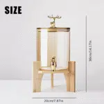 Distributeur à Boissons en Verre Ambré & Support Sculptural – 3,5 L