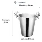 Seau à glace Acier Inoxydable – 5 L