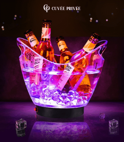 Seau à Glace Lumineux Multi Couleurs LED – 8 Litres