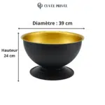 Seau à Glace Isotherme Premium 13,5 L – Noir & Or
