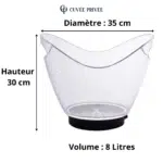 Seau à Glace Lumineux Multi Couleurs LED – 8 Litres