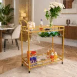 Chariot Bar LOGGIA avec Porte-Bouteilles & Porte-Verres – Image 2