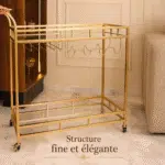Chariot Bar LOGGIA avec Porte-Bouteilles & Porte-Verres – Image 5